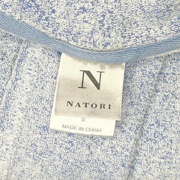 Natori Nirvana Brushed Terry Robe In Imperial Blue Soft And Cozy Size Small - Picture 7 of 8